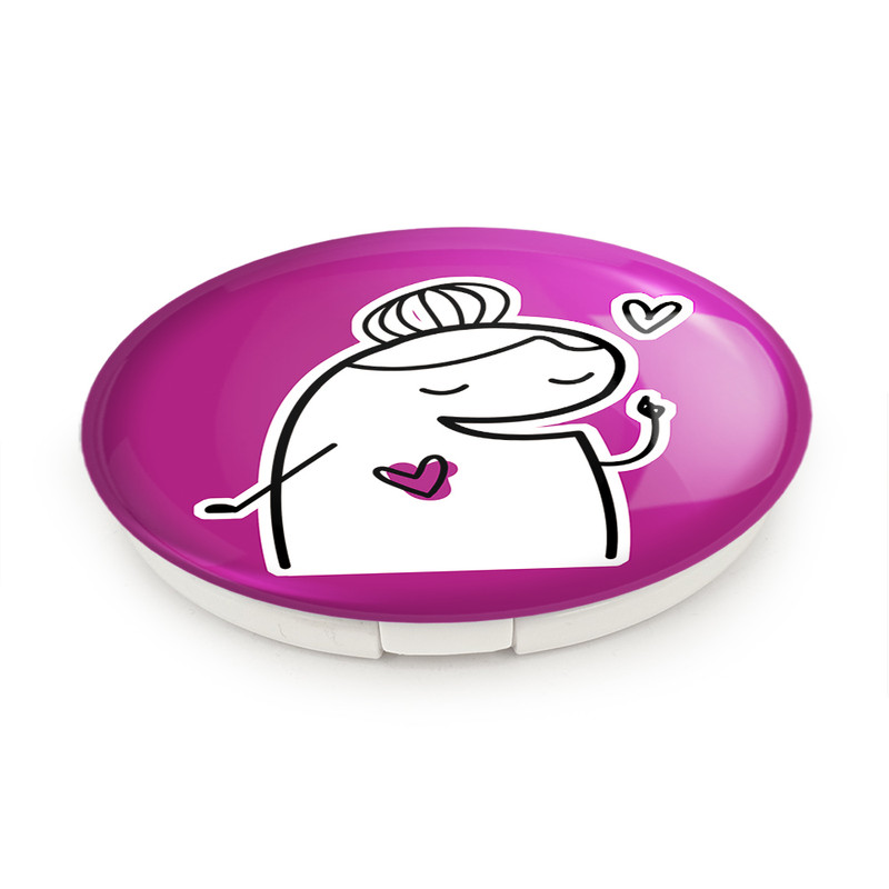 آینه جیبی خندالو طرح میقولی مدل تاشو کد 28026