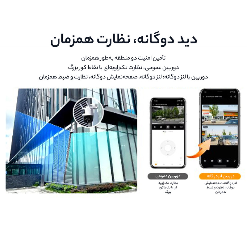 دوربین مداربسته هوشمند آیمو مدل  Cruiser Dual 3+3MP