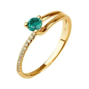  انگشتر طلا 18 عیار زنانه آراقیراتیس طرح تک سنگ کد Ara0104