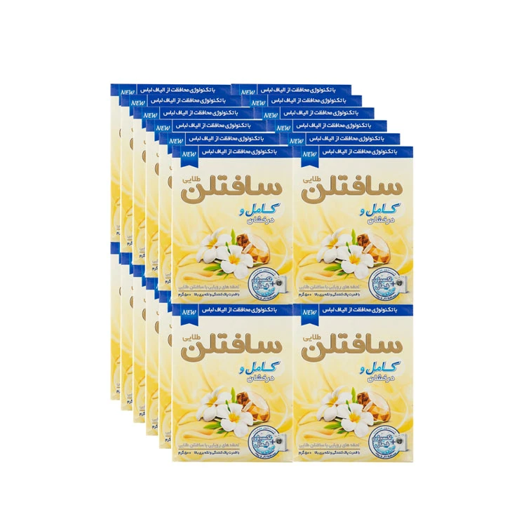 پودرماشین لباسشویی سافتلن سری Gold Selection مدل Perfect And Shine وزن 500 گرم بسته 24 عددی