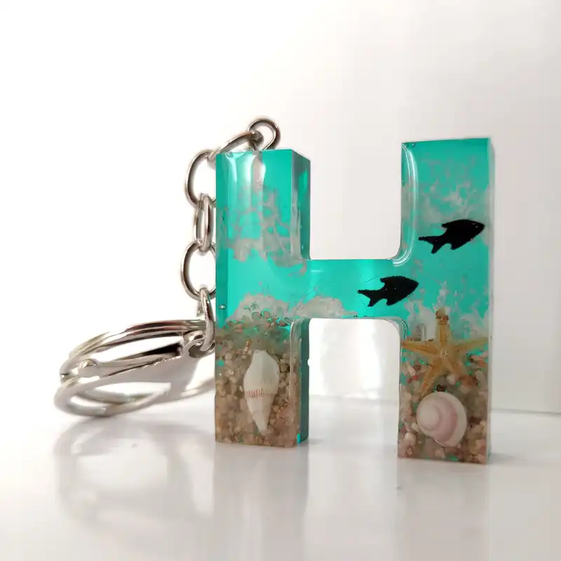 جاکلیدی مدل رزینی طرح دریا حرف H