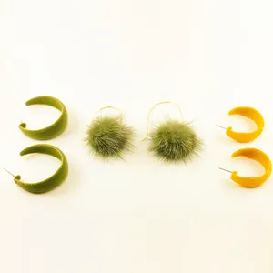 گوشواره زنانه مدل W80 مجموعه 3 عددی