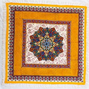 رومیزی قلمکار مدل QTSA5 طرح گل ترنج