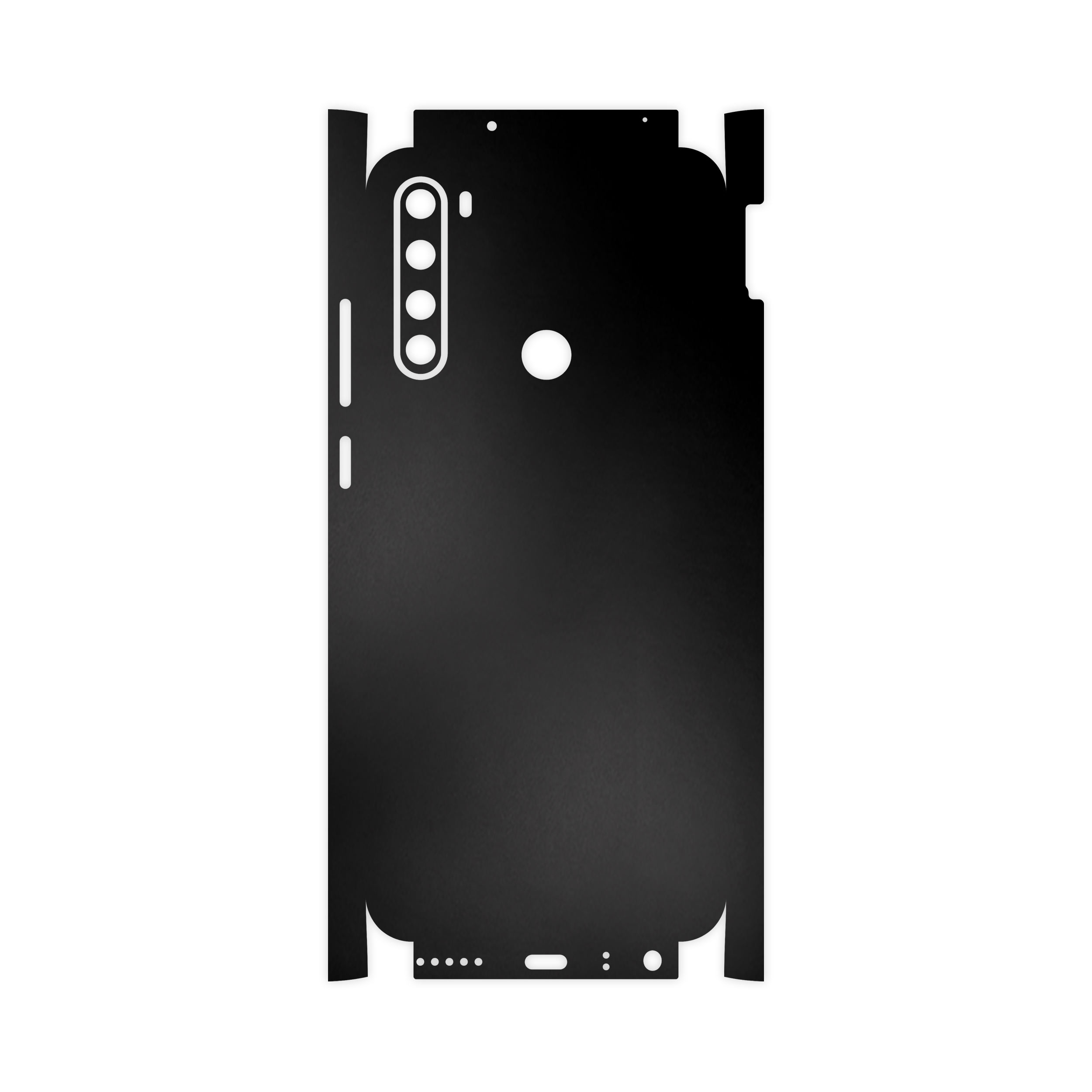 برچسب پوششی ماهوت مدل Black-Matte-FullSkin مناسب برای گوشی موبایل شیائومی Redmi Note 8T