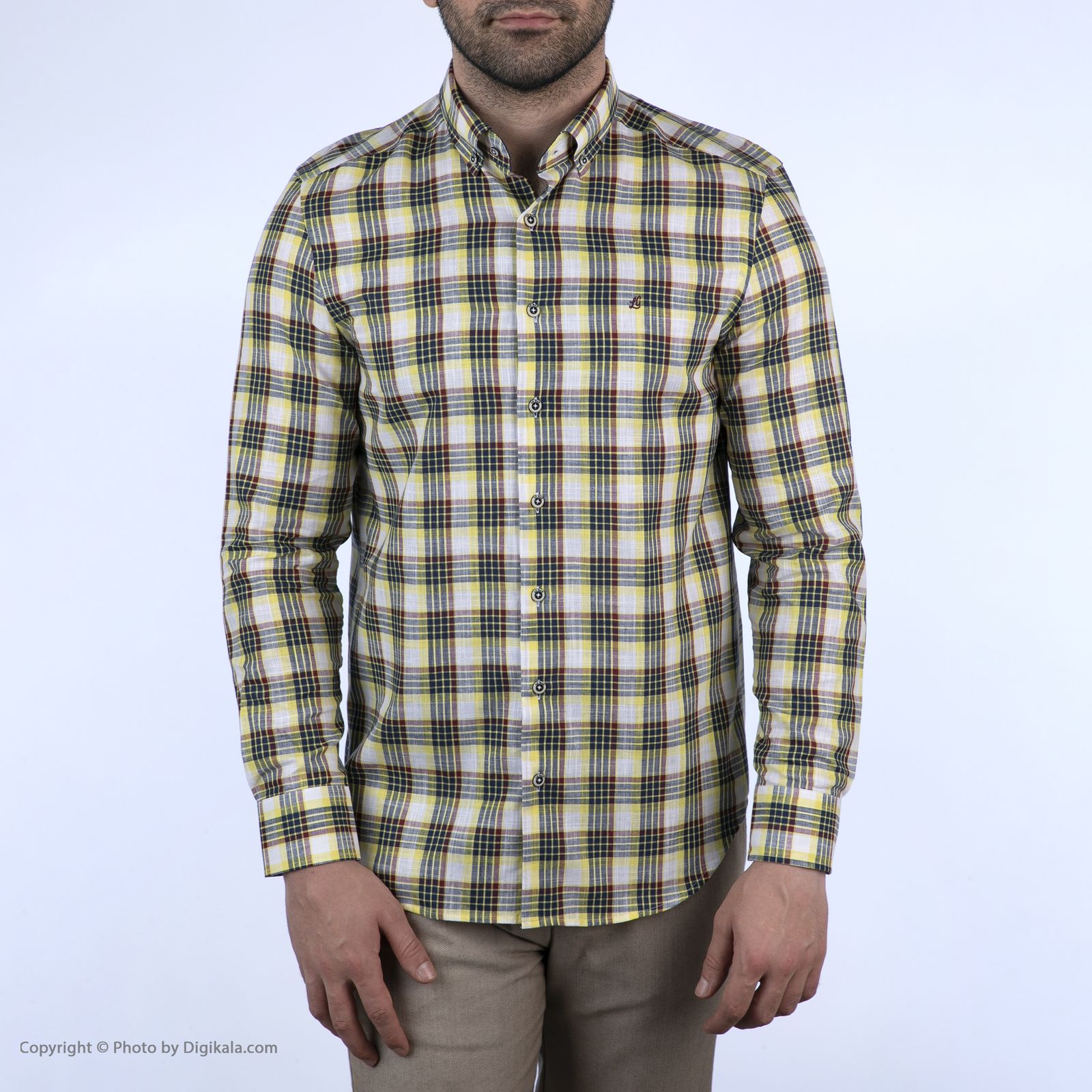 پیراهن آستین بلند مردانه ال سی من مدل 100489-195 -  - 2