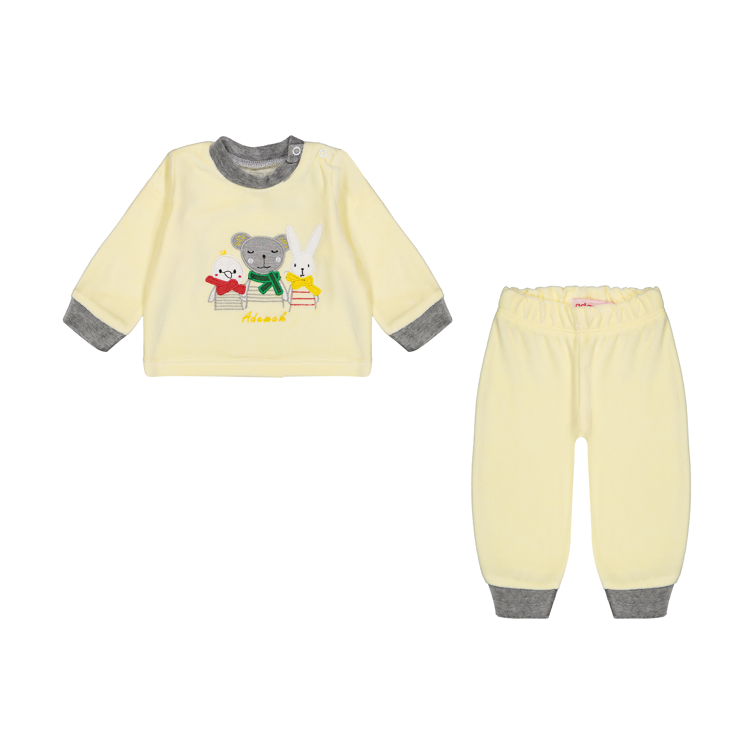 ست تی شرت آستین کوتاه و شلوار نوزادی پسرانه آدمک مدل 2171272-07