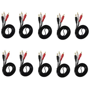 کابل 1 به 2 RCA ام دبلیو نت مدل 100 طول 1.5 متر بسته 10 عددی