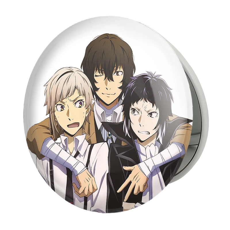 آینه جیبی خندالو طرح انیمه سگ های ولگرد بانگو مدل تاشو کد 10134 