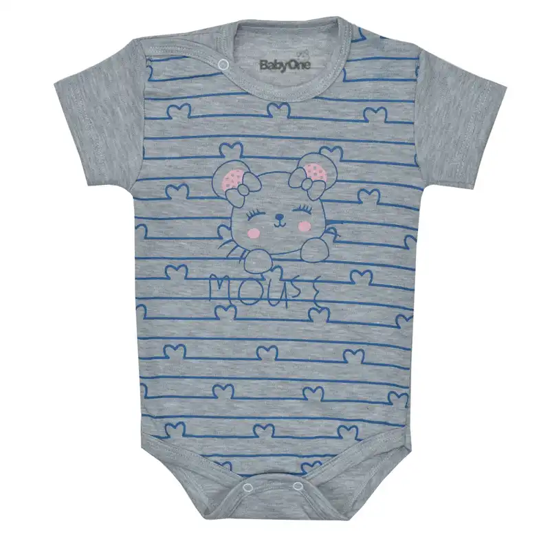 ست 3 تکه لباس نوزادی بی بی وان مدل موشی