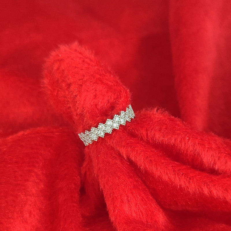 انگشتر نقره زنانه مدل پرنسس کد NG3710 انگشتر نقره زنانه مدل پرنسس کد NG3710