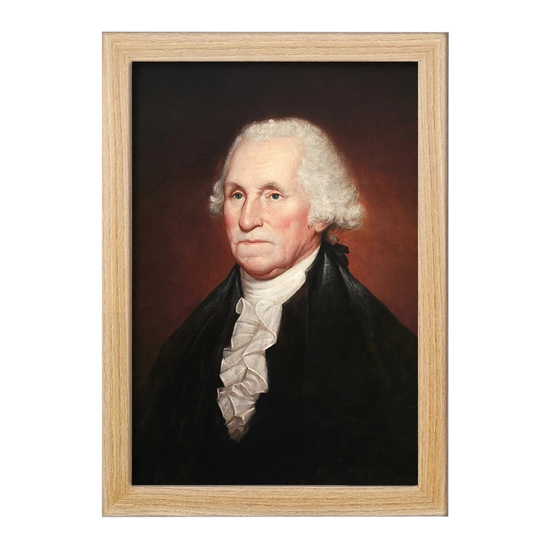 تابلو خندالو مدل نقاشی جورج واشنگتن اثر رامبراند پیل کد F12274