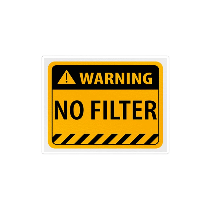 استیکر لپ تاپ ماسا دیزاین طرح no filter مدل STKA0034