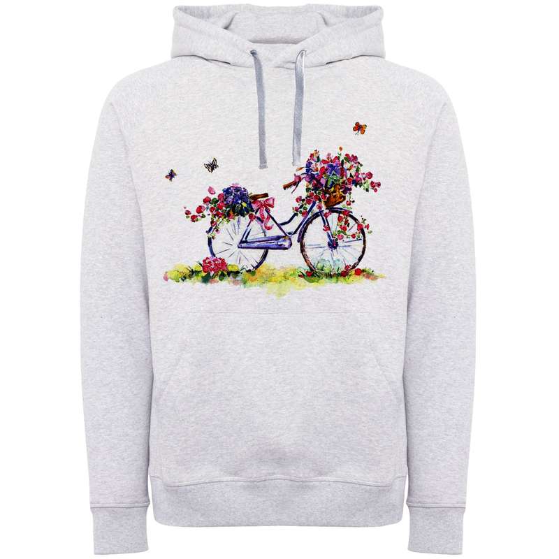 هودی زنانه مدل دوچرخه وگل A119