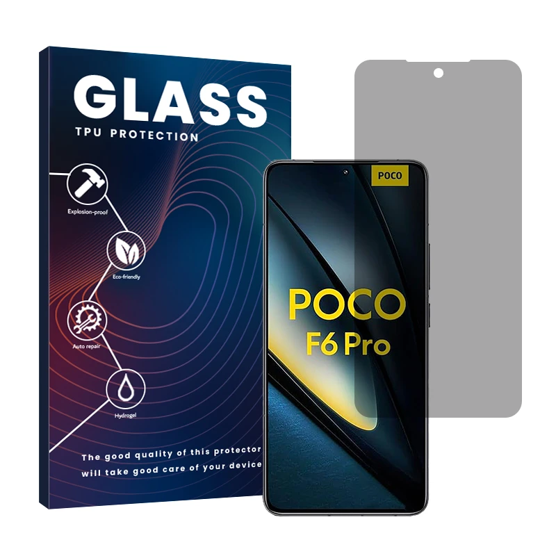 محافظ صفحه نمایش حریم شخصی گلس مدل Resistant مناسب برای گوشی موبایل شیائومی Poco F6 Pro
