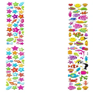 استیکر کودک طرح ستاره و جانوران دریا کد Aru111 مجموعه 2 عددی 