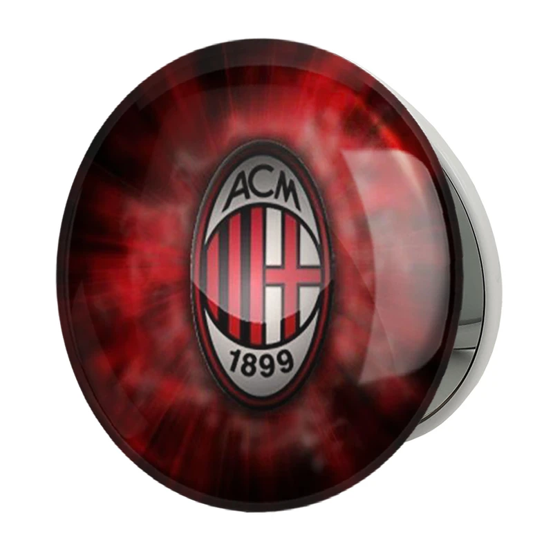 آینه جیبی خندالو طرح باشگاه آث میلان A.C. Milan مدل تاشو کد 2077 