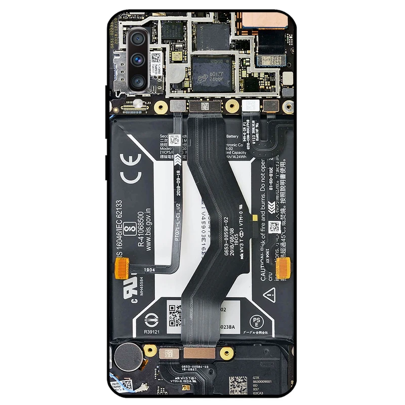 کاور مگافون طرح برد موبایل مدل 8004 مناسب برای گوشی موبایل سامسونگ Galaxy A70         