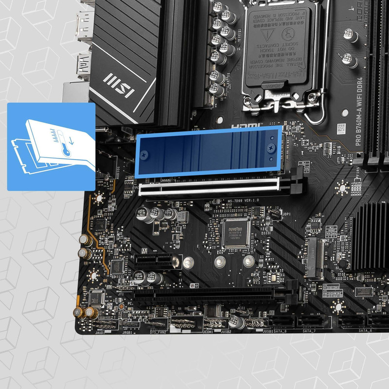 مادربرد ام اس آی مدل PRO B760M-A WIFI DDR4