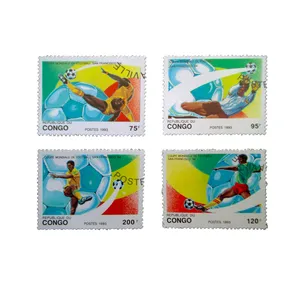 تمبر یادگاری طرح فوتبال مدل جام جهانی کد congo-900 مجموعه 4 عددی 