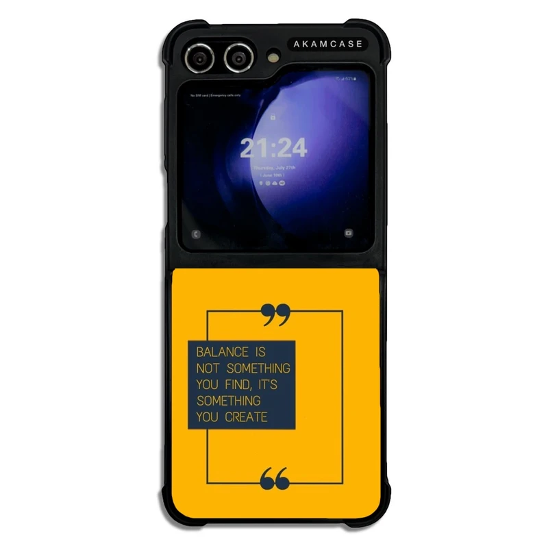 کاور آکام مدل AMC-WSGZFLIP5-YELLOW-24 مناسب برای گوشی موبایل سامسونگ Galaxy Z Flip 5