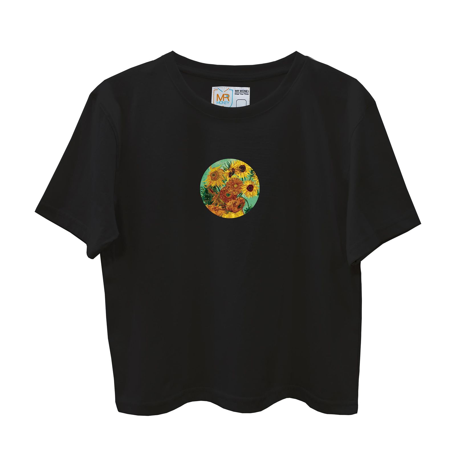 تی شرت آستین کوتاه زنانه مسترمانی مدل گل آفتابگردان ونگوگ -  - 1