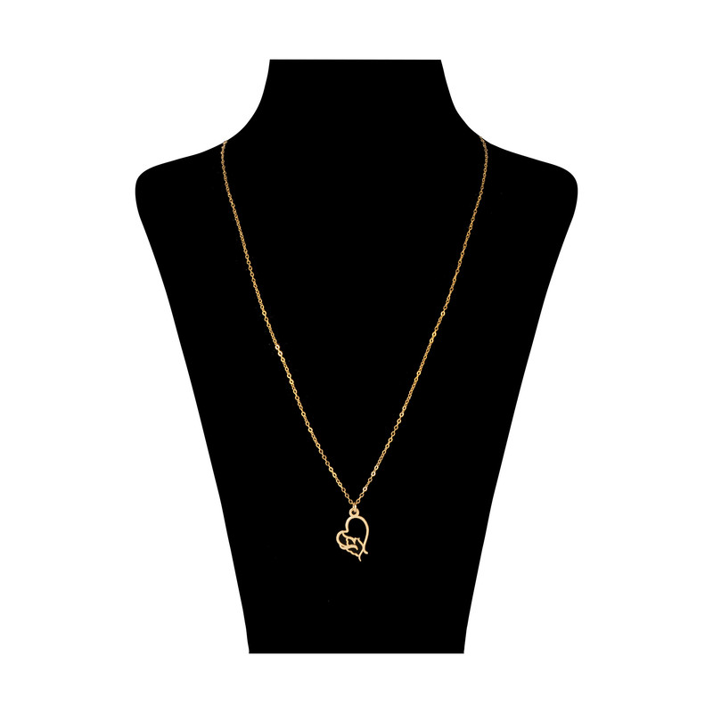 گردنبند طلا 18 عیار زنانه طلای کامک مدل قلب
