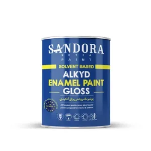 رنگ روغنی مشکی براق آلکیدی ساندورا کد 700 وزن یک کیلوگرم
