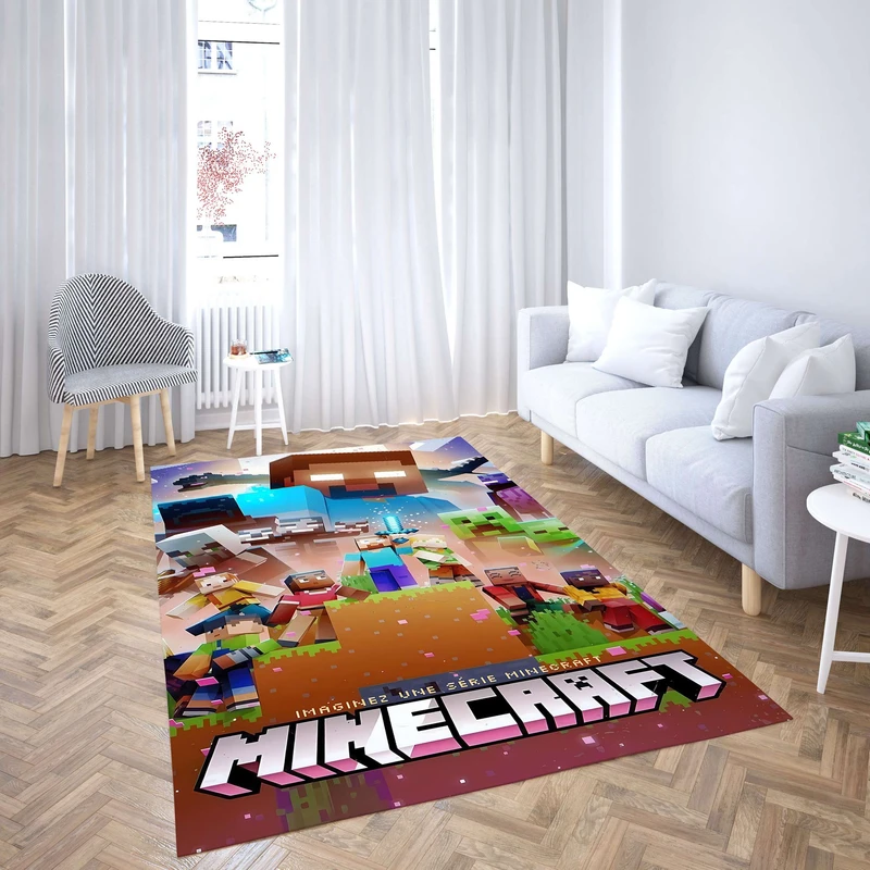 فرش پارچه‌ای مدل ماینکرافت کد minecraft 300 سایز 100* 140 