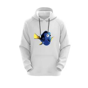 هودی زنانه مدل ماهی کد J212 رنگ سفید