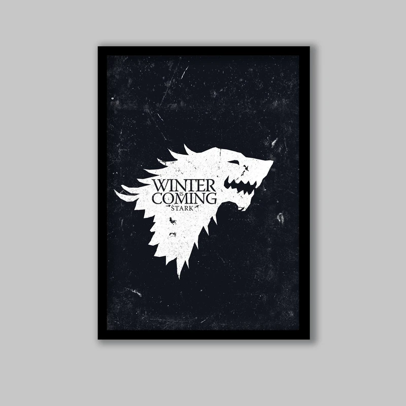 تابلو لیلیان طرح سریال بازی تاج و تخت کد LA-G10264-2 فریم مشکی