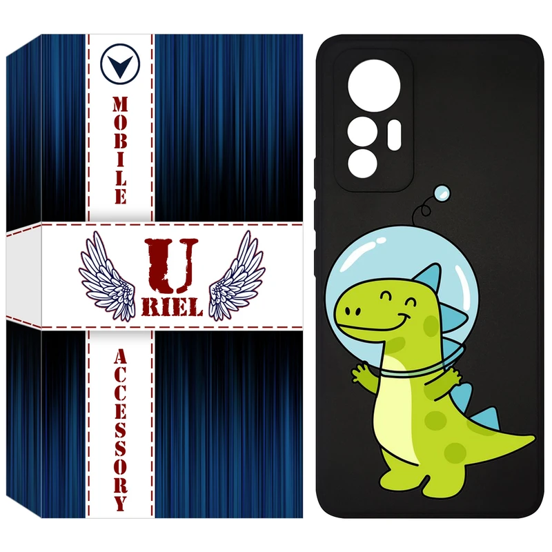 کاور یوریل قاب مدل KSH کد 62 طرح دایناسور فضانورد مناسب برای گوشی موبایل شیائومی 12 Lite