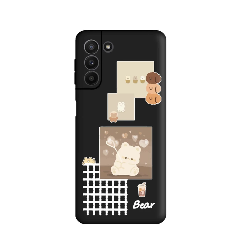 کاور قاب گوشی طرح قاب عکس خرس دخترونه کد k574 مناسب برای گوشی موبایل سامسونگ Galaxy S21 FE