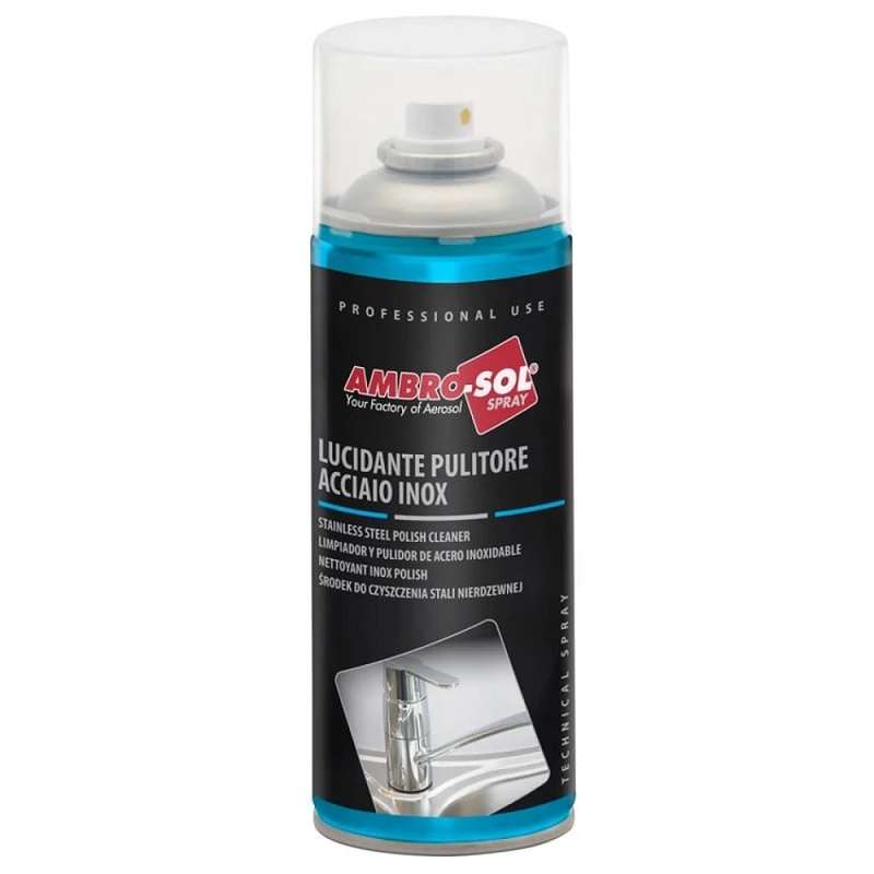 اسپری پولیش و پاک کننده استیل امبروسول مدل P324  حجم 400 میلی لیتر