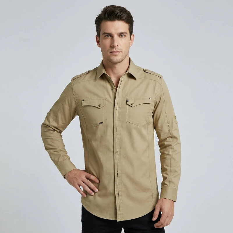 پیراهن آستین بلند مردانه پایتی جامه مدل الیزه کد 17976900