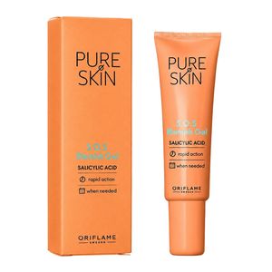 ژل فوری خشک کننده جوش صورت اوریفلیم مدل Pure Skin SOS Blemish Gel مناسب برای پوست آکنه ای حجم 6 میلی لیتر