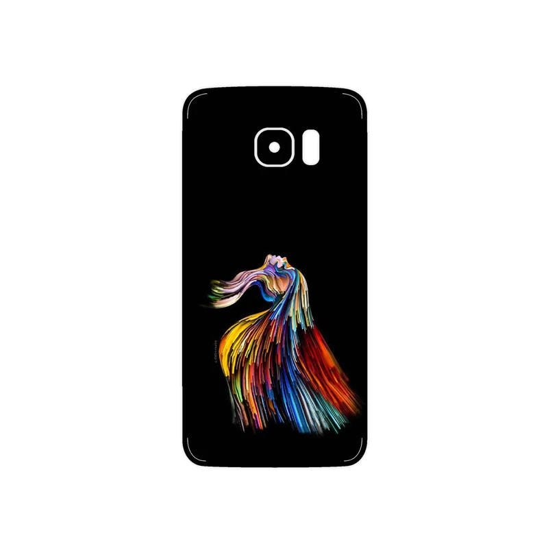 برچسب پوششی ماهوت مدل Rainbow Hair Digital Art مناسب برای گوشی موبایل سامسونگ Galaxy S7 Edge