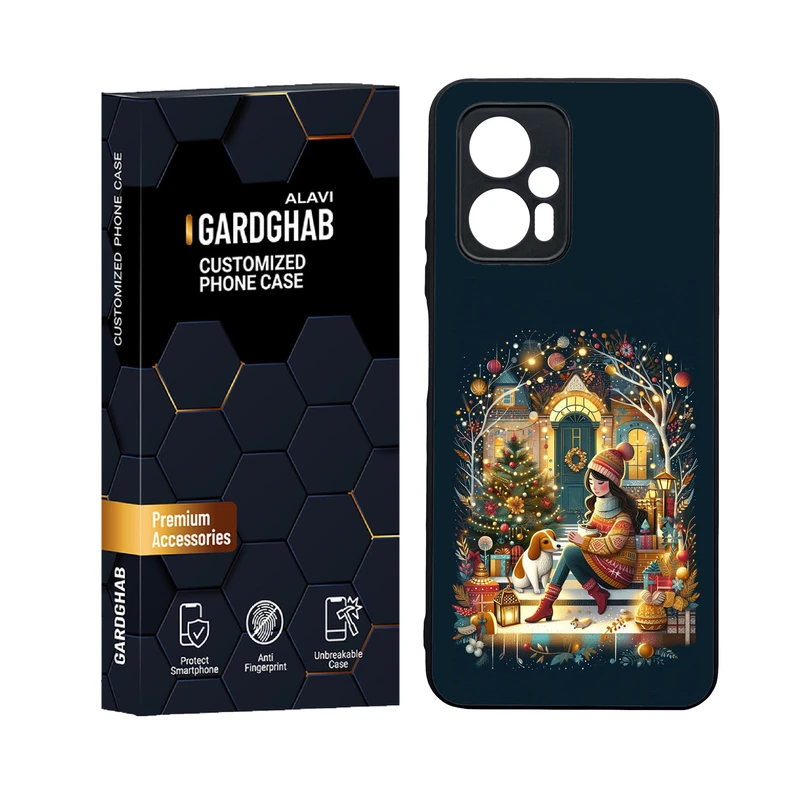 کاور گارد قاب علوی مدل دورژله ای پشت گلس هنری مناسب برای گوشی موبایل شیائومی Poco X4 GT