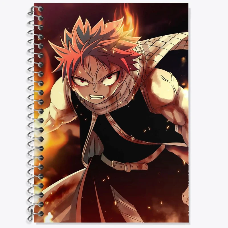 دفتر لغت 50 برگ خندالو مدل ناتسو انیمه فری تیل Fairy Tail کد 16478