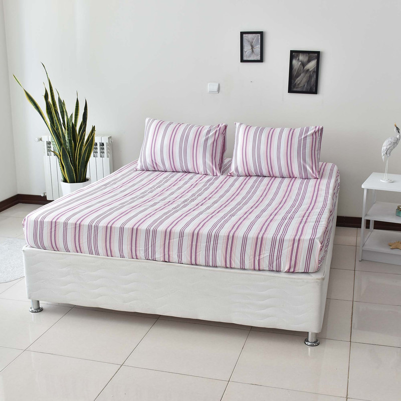 سرویس ملحفه بومرنگ مدل Vale-180 دونفره 3 تکه