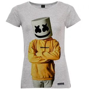 تی شرت آستین کوتاه زنانه 27 مدل Portrate Marshmello کد MH1248