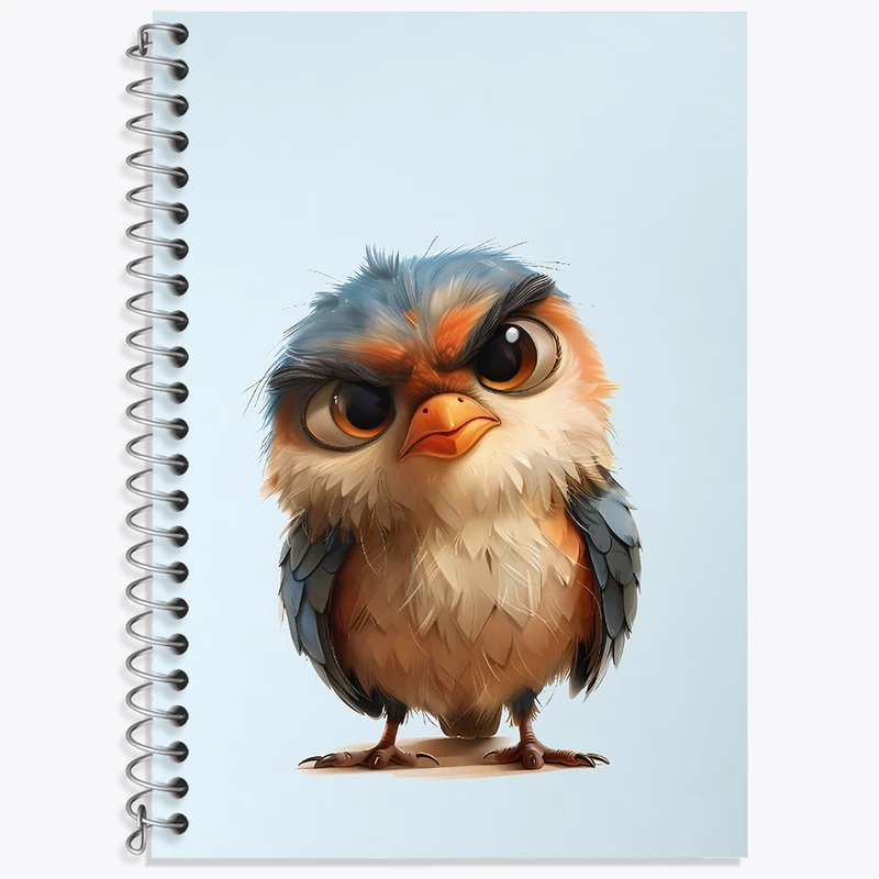 دفتر زبان 50 برگ خندالو مدل دو خط طرح پرندگان خشمگین کد N5518