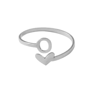 انگشتر نقره زنانه دلی جم طرح O کد D 524