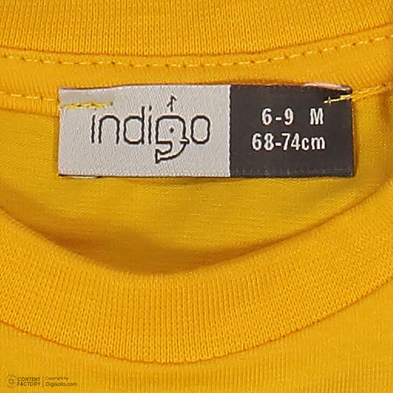 ست تی شرت و شلوارک نوزادی ایندیگو مدل 13235 رنگ زرد -  - 9