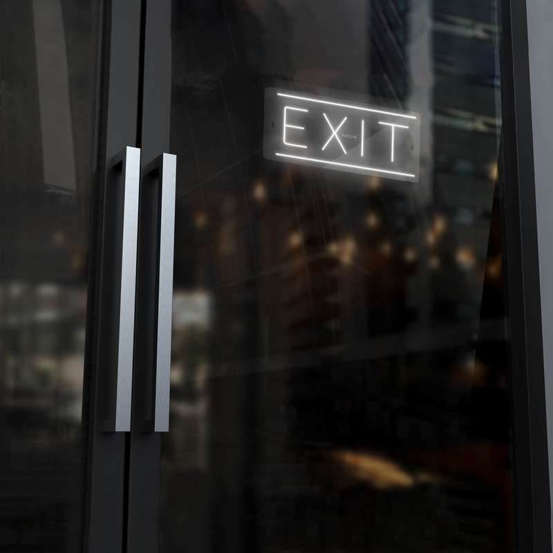 چراغ دیواری نئون دیزاین طرح Exit