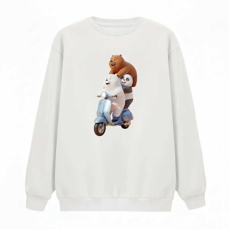 سویشرت زنانه مدل سه خرس موتوری 