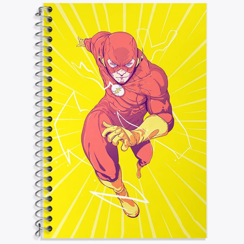 دفتر زبان 50 برگ خندالو مدل سه خط طرح سوپرمن (Superman) کد F227