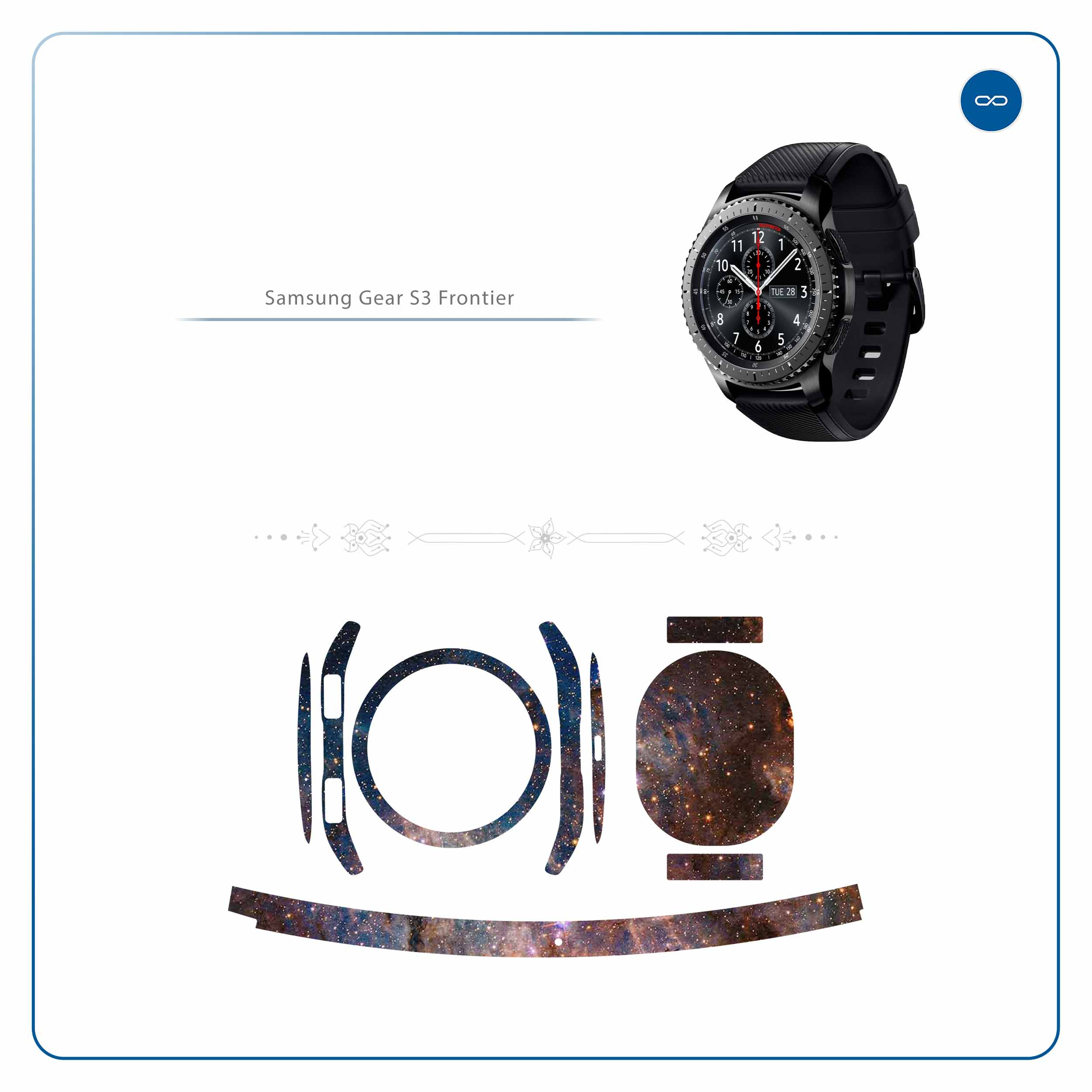 برچسب ماهوت طرح Universe-by-NASA-6 مناسب برای ساعت هوشمند سامسونگ Galaxy Gear S3 Frontier