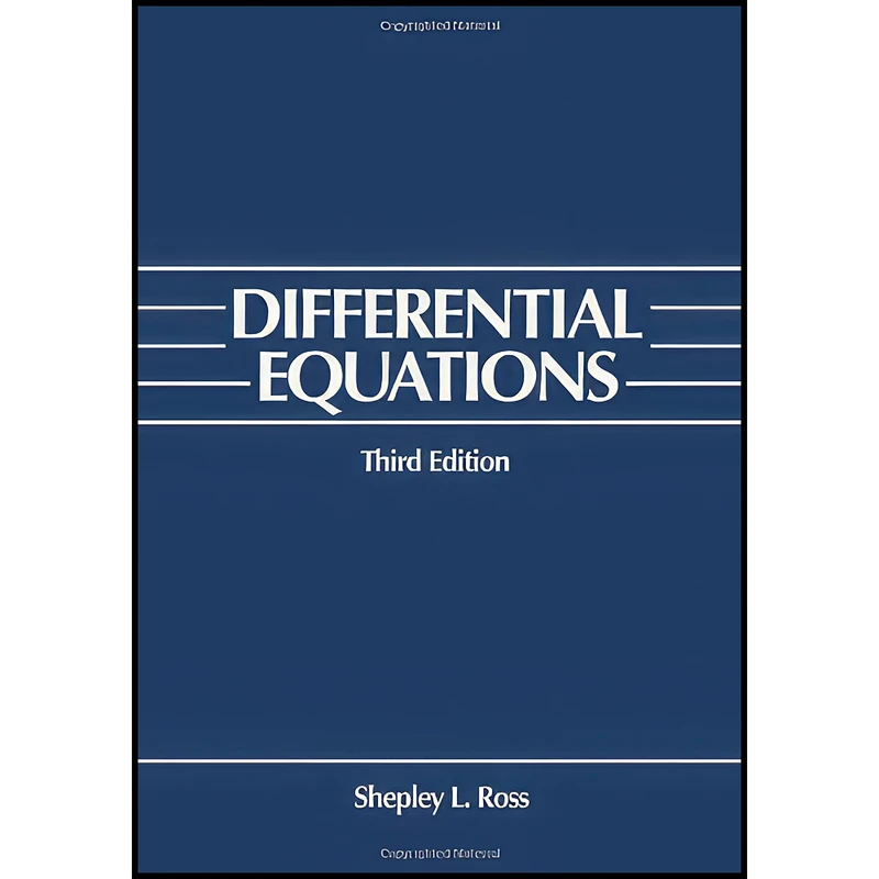 کتاب Differential Equations 3e اثر Shepley L. Ross انتشارات John Wiley & Sons