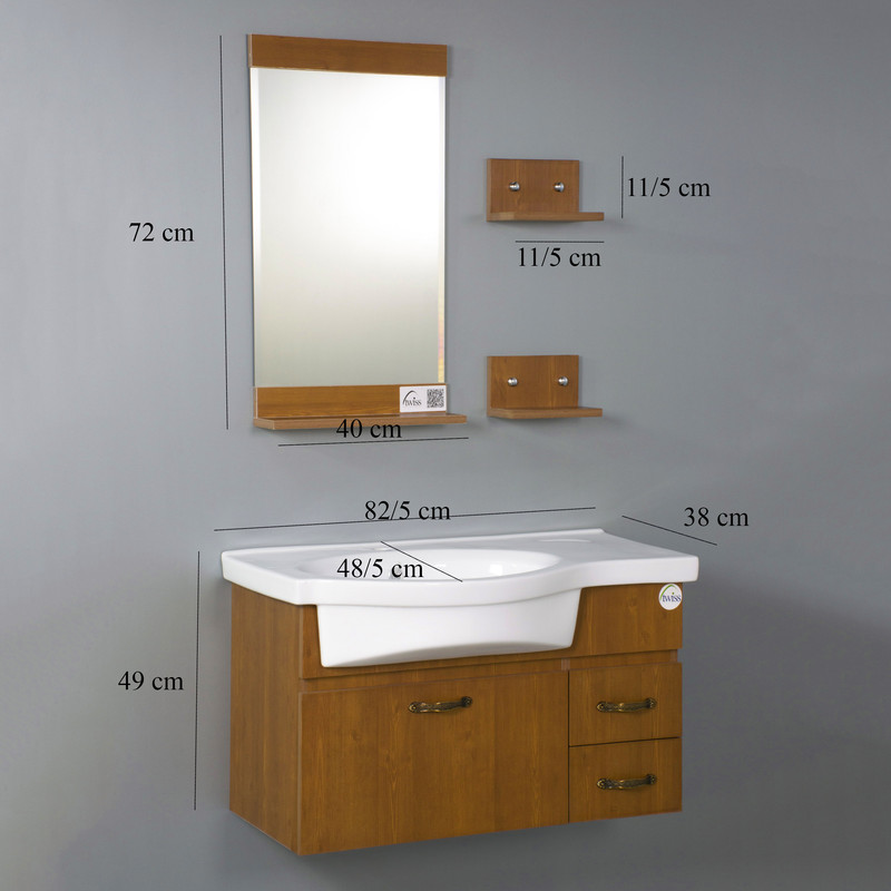 ست کابینت و روشویی توییس مدل tws - 1009  به همراه آینه