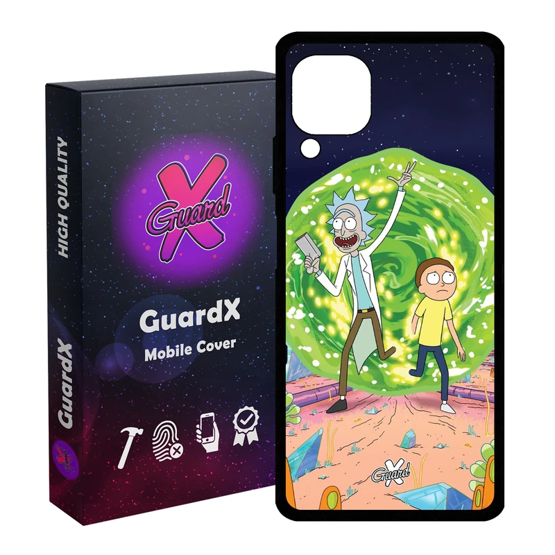 کاور گارد ایکس طرح Rick and Morty مدل Glass10190 مناسب برای گوشی موبایل هوآوی Nova 7i / Nova 6 SE / P40 Lite